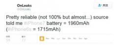 iPhone 7 might have 1,960 mAh battery, 14% bigger than iPhone 6s