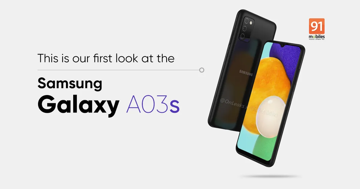 [Exclusive] Samsung Galaxy A03s renders show off design, key specs revealed