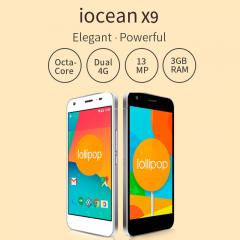 4G Mobile Iocean X9 5.0'' LTPS Capacitive Android OS 4.4 Smart Phone MT6752 Octa core 1.7GHz ROM 16GB RAM 3G WCDMA cells phone