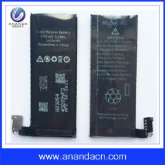 Factory Wholesale 1500mAh High Capacity rechargeable Battery For iPhone 4 Built-in Replacement for iphone 4 Battery